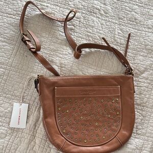 Lucky Brand Brown Studded Crossbody Bag